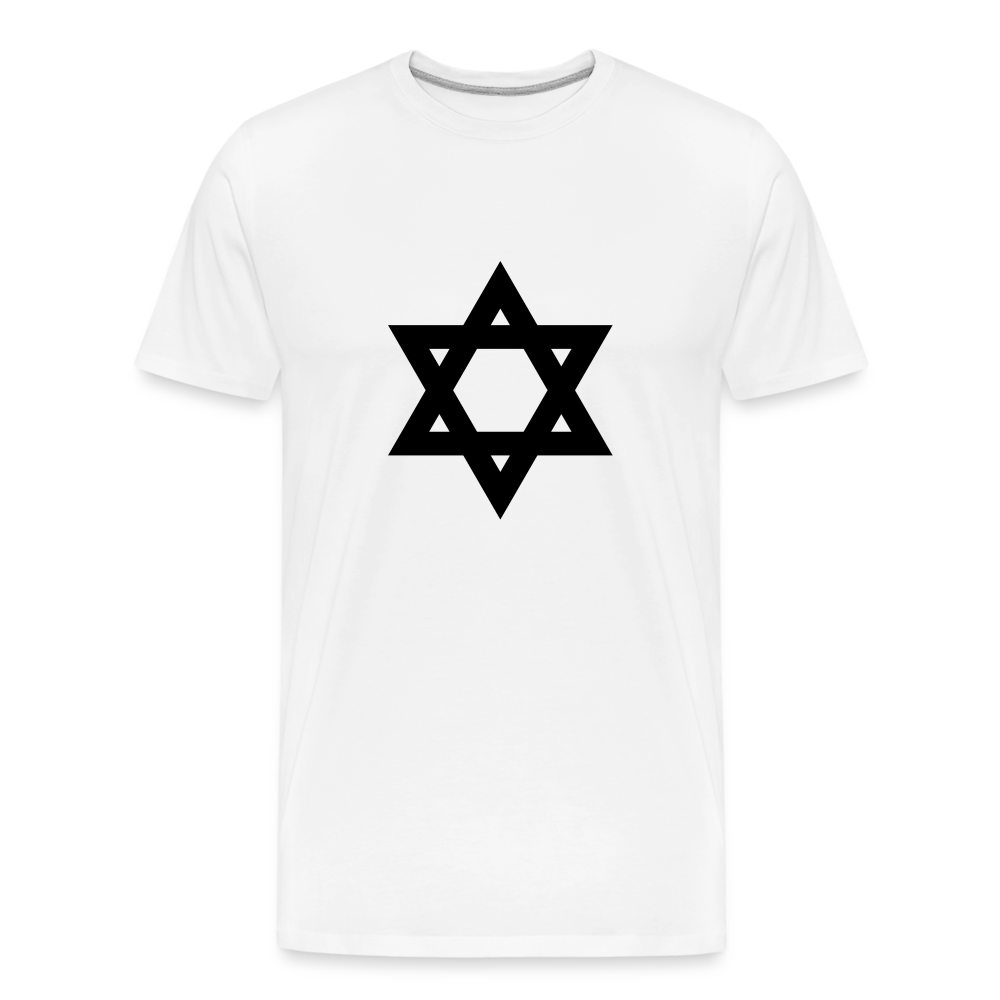 Black Star of David - white