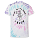 I Slay On Shabbos Tie Dye T-Shirt - Pastel Spiral
