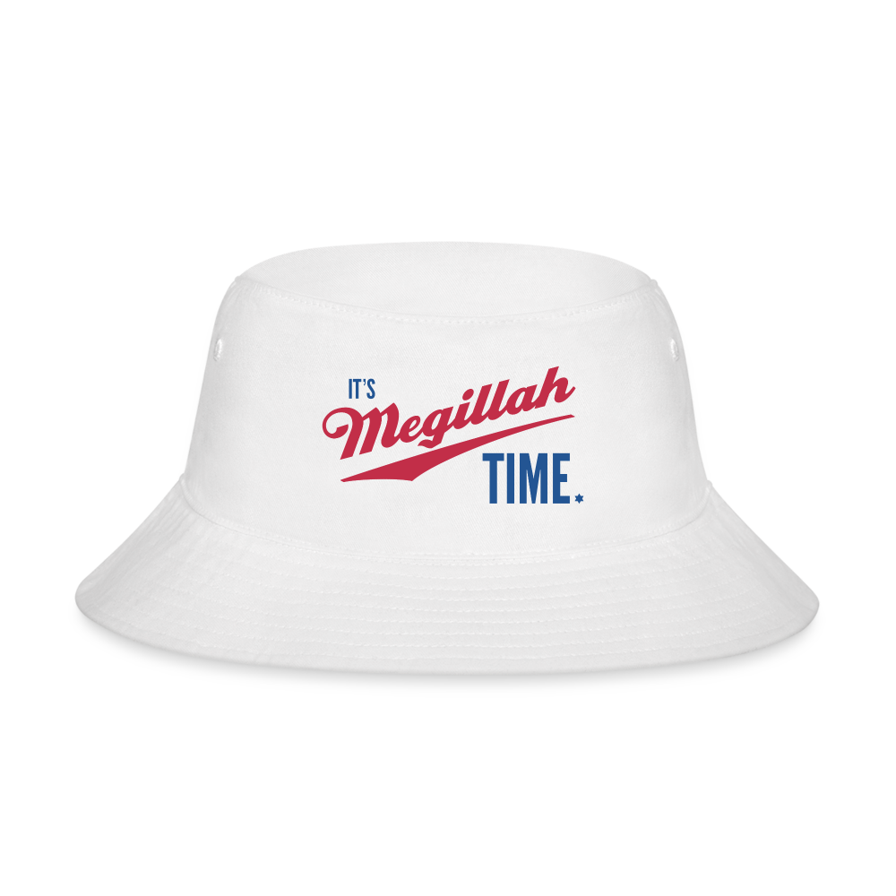 Megillah Time Bucket Hat - white