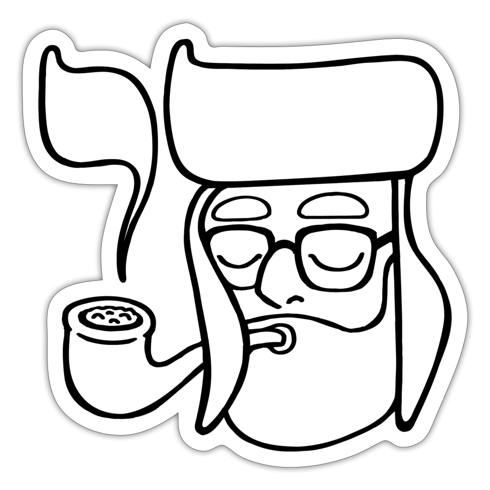 Chai Rabbi - Sticker - white matte