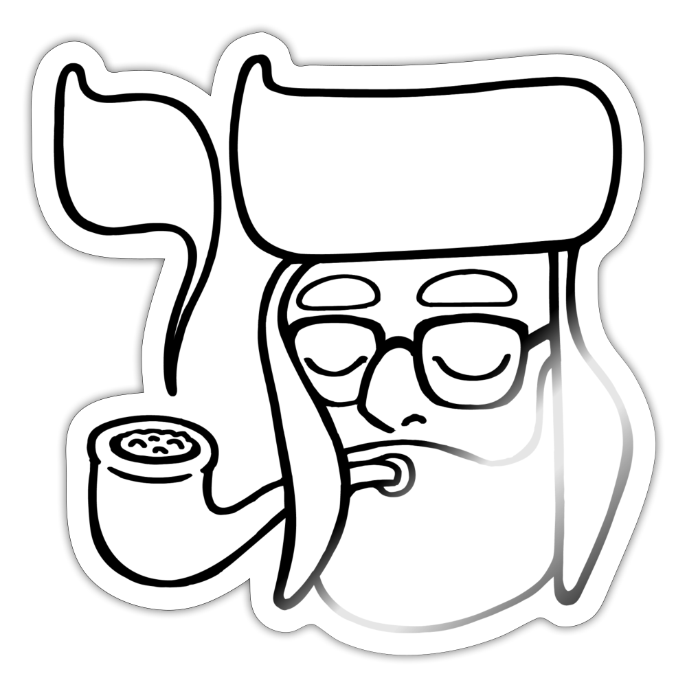 Chai Rabbi - Sticker - white glossy